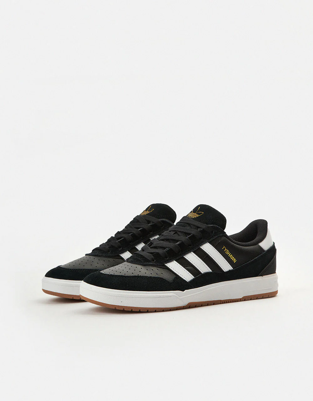 adidas Tyshawn II Skate Shoes - Core Black/White/Gum - Image 4