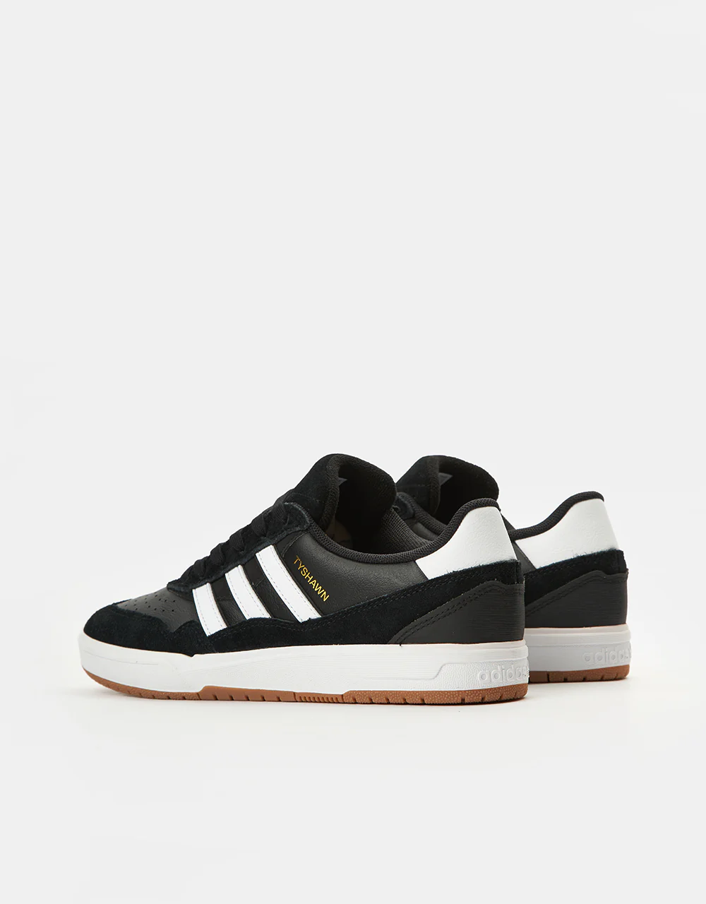 adidas Tyshawn II Skate Shoes - Core Black/White/Gum - Image 5