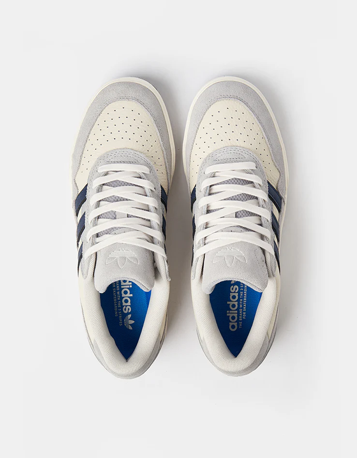 adidas Tyshawn II Skate Shoes - Grey/Collegiate Navy/Chalk White - Image 2
