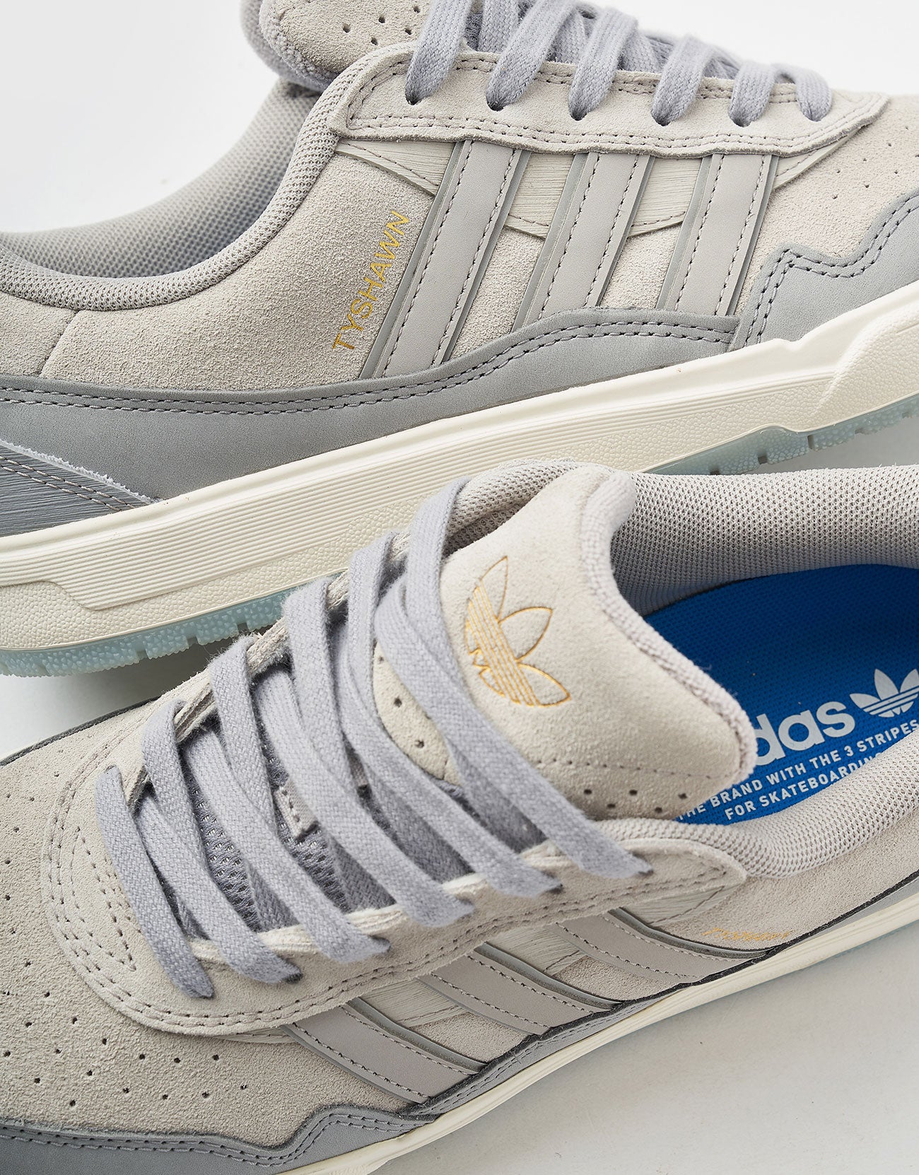 adidas Tyshawn II Skate Shoes - Light Onix/Clear Granite/Chalk White - Image 8