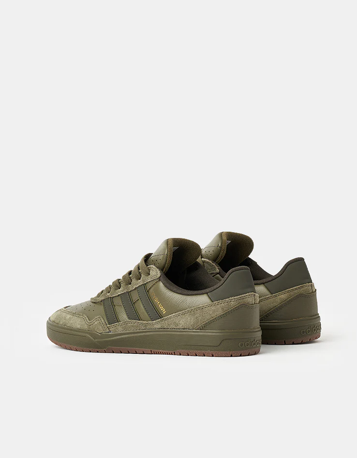 adidas Tyshawn II Skate Shoes - Olive Strata/Shadow Olive/Gum - Image 4