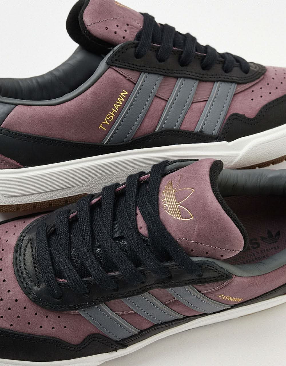 adidas Tyshawn II Skate Shoes - Shadow Fig/Grey/Core Black - Image 4