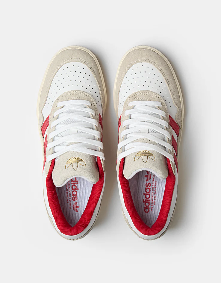 adidas Tyshawn II Skate Shoes - White/Better Scarlet/Chalk White - Image 2