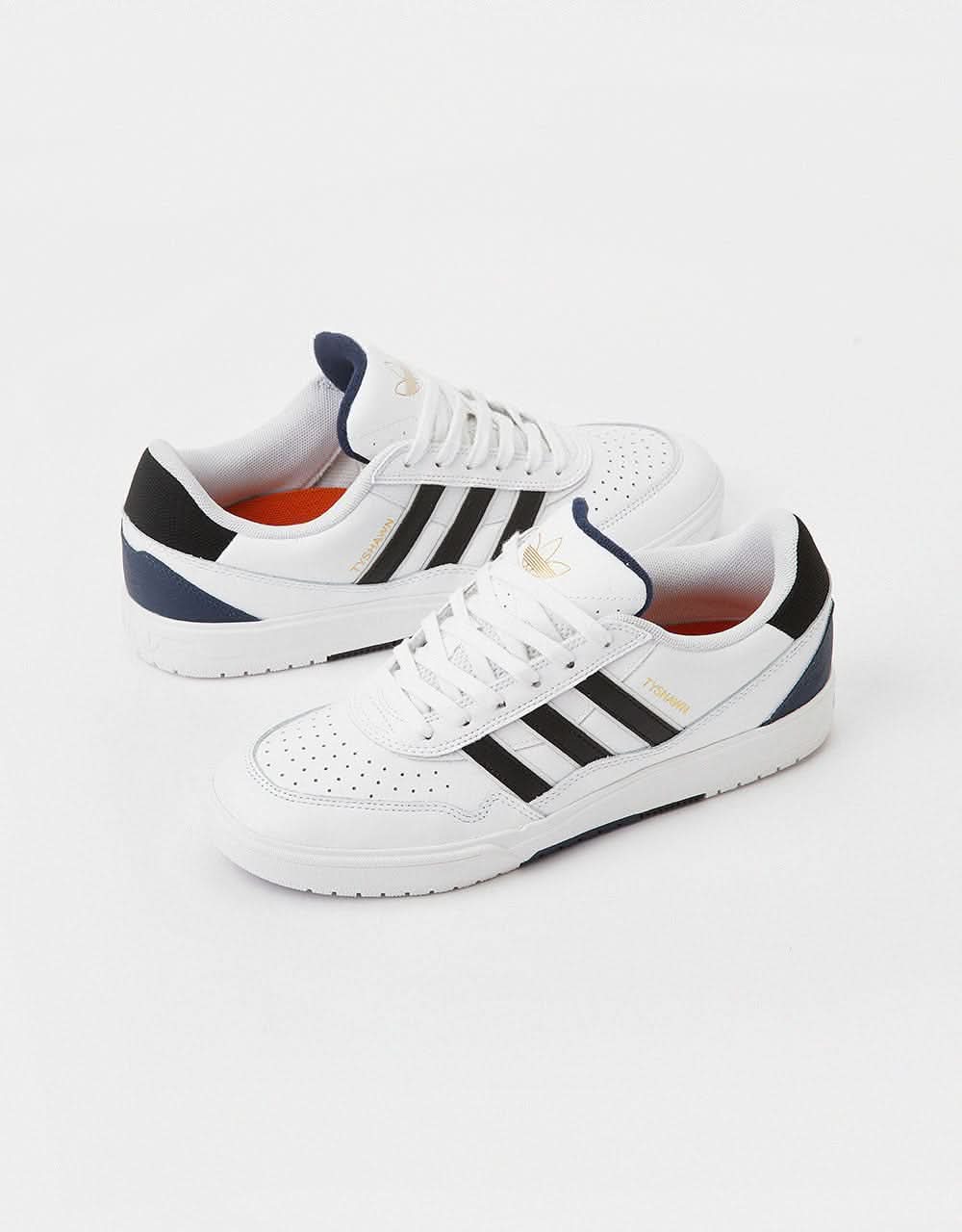 adidas Tyshawn II Skate Shoes - White/Core Black/Collegiate Navy - Image 4