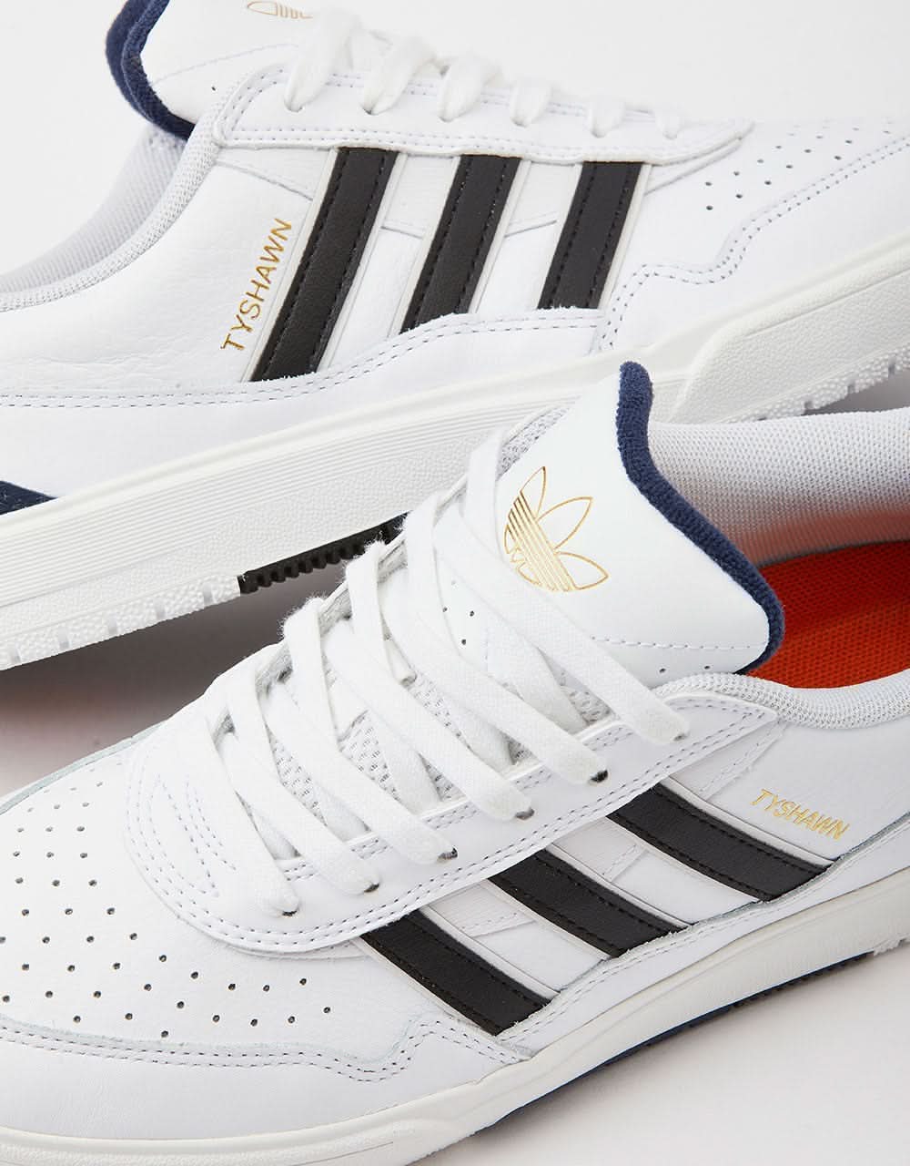 adidas Tyshawn II Skate Shoes - White/Core Black/Collegiate Navy - Image 6