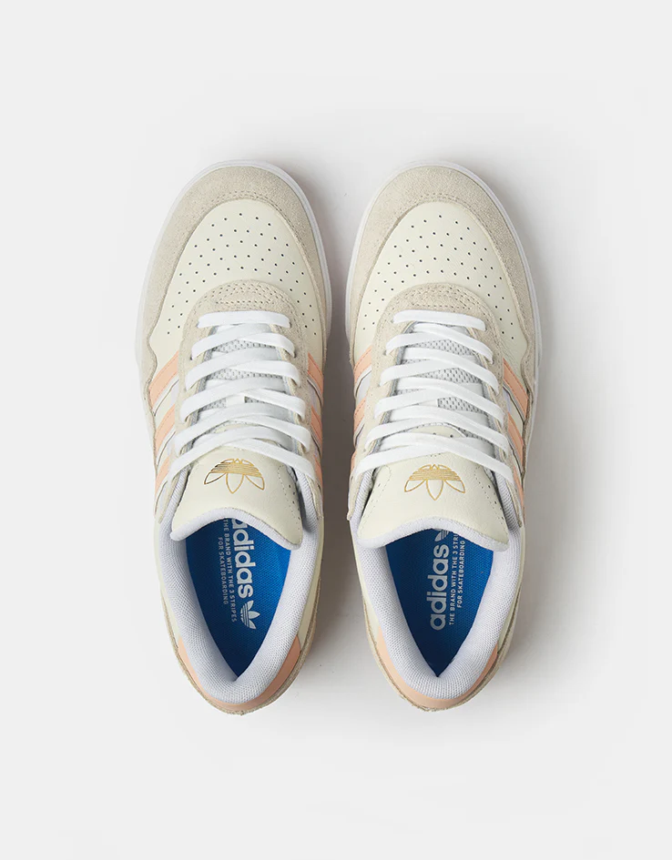 adidas Tyshawn II Skate Shoes - Wonder White/Powder Coral/Off White - Image 2