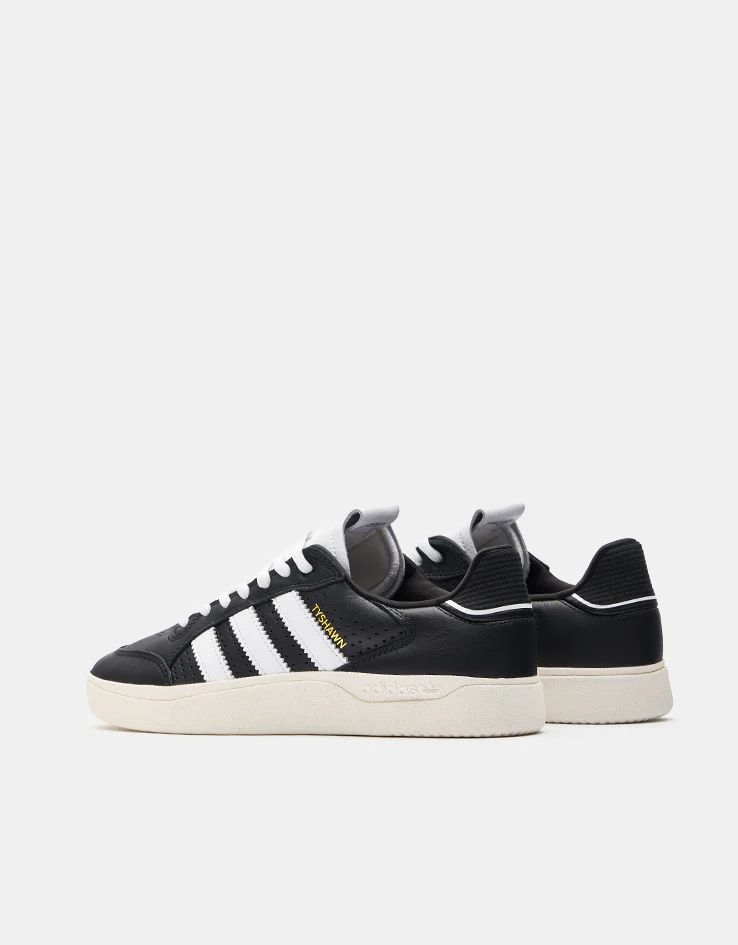 adidas Tyshawn Low Skate Shoes - Core Black/White/Chalk White - Image 4