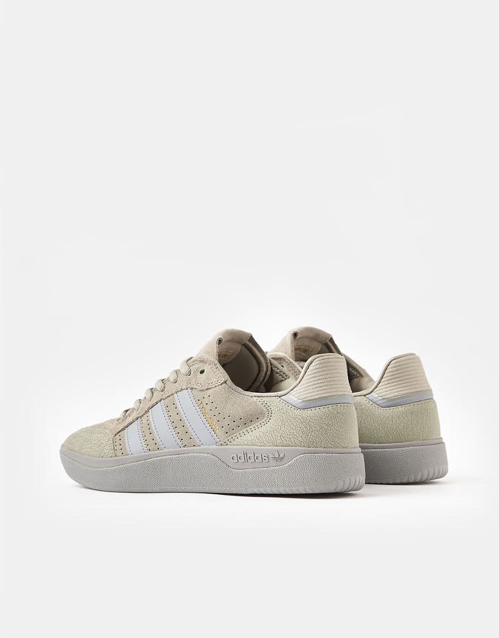 adidas Tyshawn Low Skate Shoes - Silver Pebble/Grey/Gold Metallic - Image 6