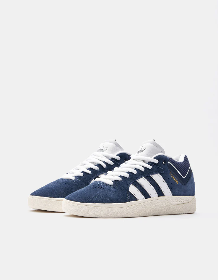 adidas Tyshawn Skate Shoes - Collegiate Navy/White/Chalk White - Image 3