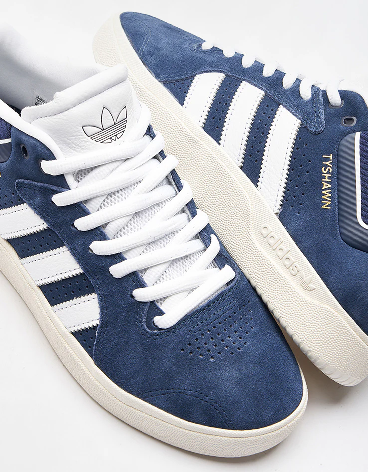 adidas Tyshawn Skate Shoes - Collegiate Navy/White/Chalk White - Image 5