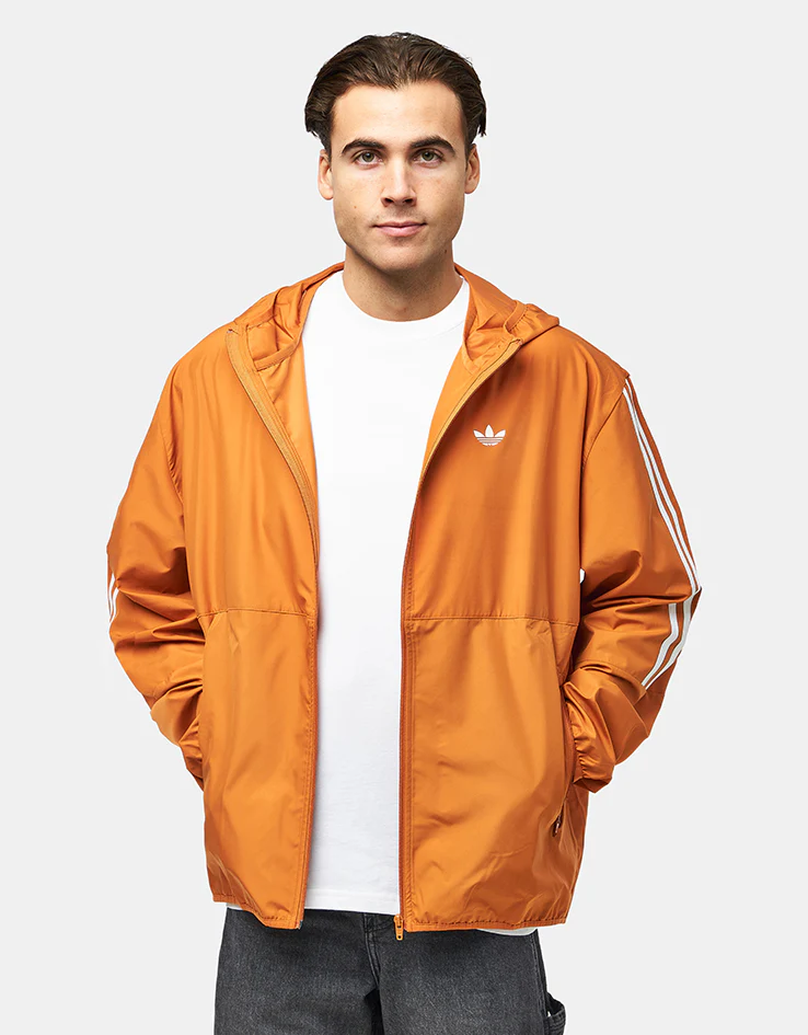 adidas Windbreaker Jacket - Rustic Orange/White - Image 3