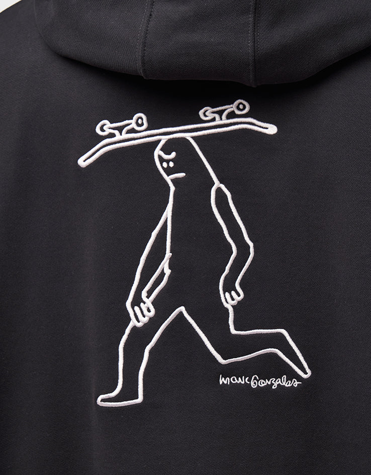adidas x Gonz Head Pullover Hoodie - Black/Aurora Ivy - Image 3