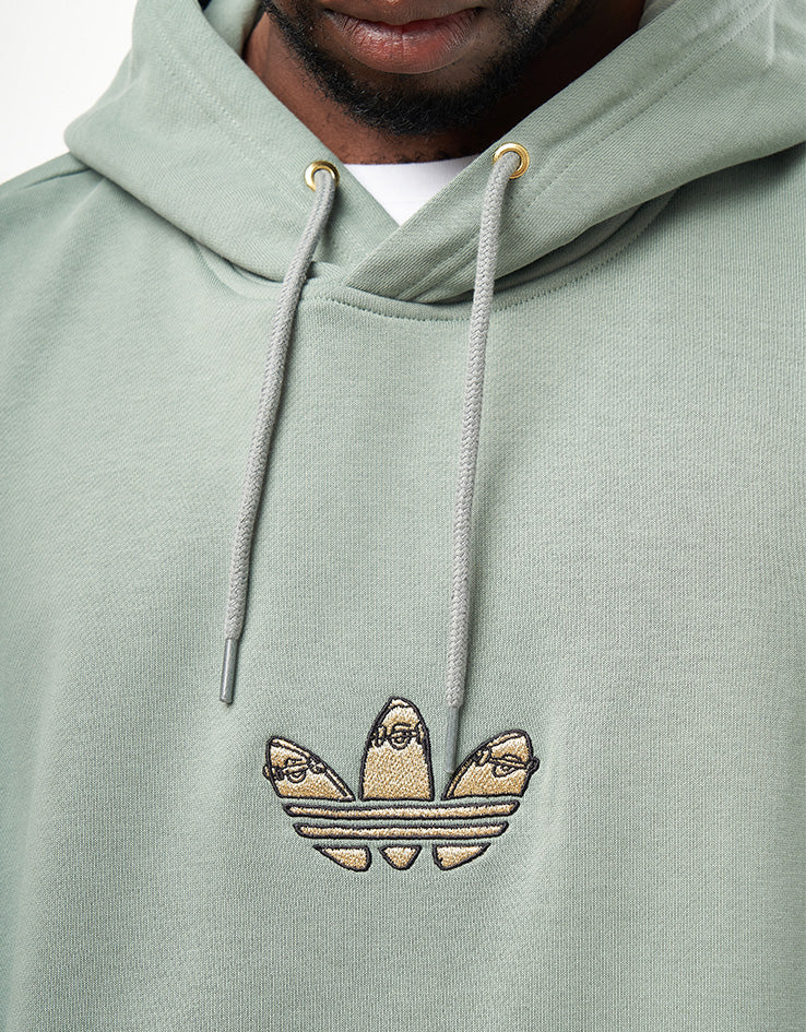 adidas x Henry Jones Pullover Hoodie - Silver Green - Image 3