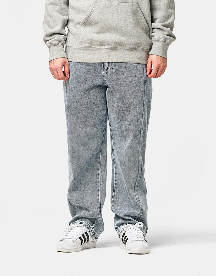 adidas x Kader Washed Denim Pant - Solid Grey - Image 2