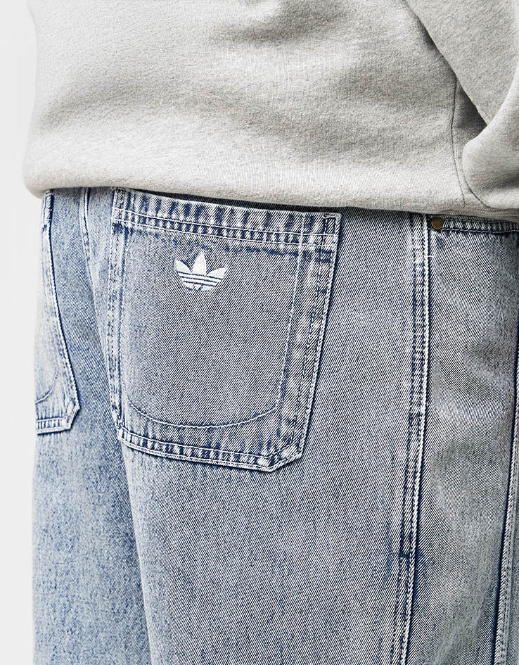 adidas x Kader Washed Denim Pant - Solid Grey - Image 4