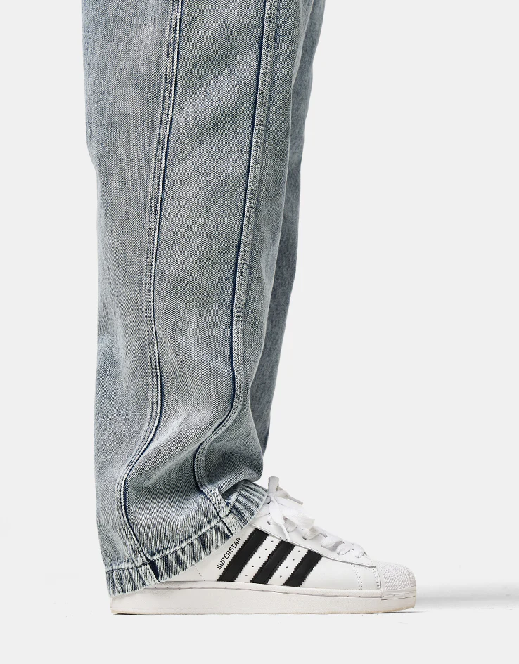 adidas x Kader Washed Denim Pant - Solid Grey - Image 6