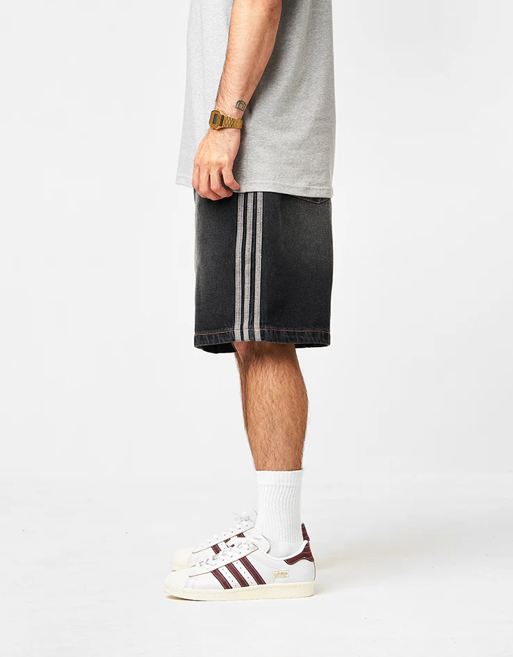 adidas x Tyshawn Denim Shorts - Black - Image 2