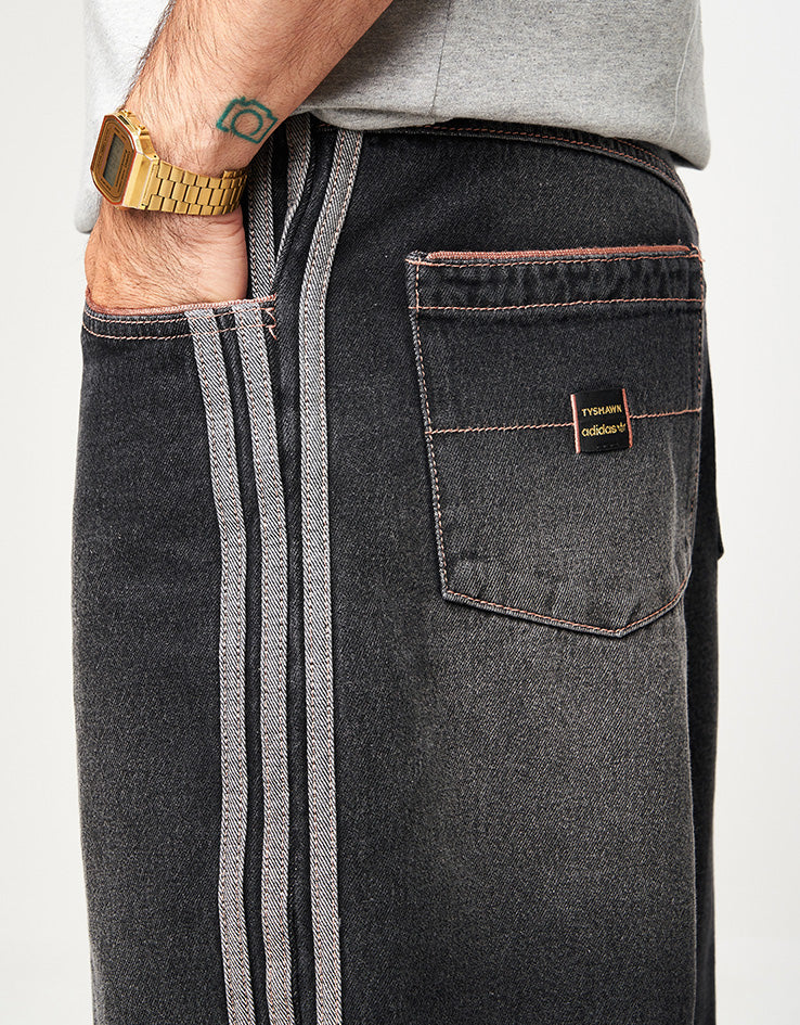 adidas x Tyshawn Denim Shorts - Black - Image 7
