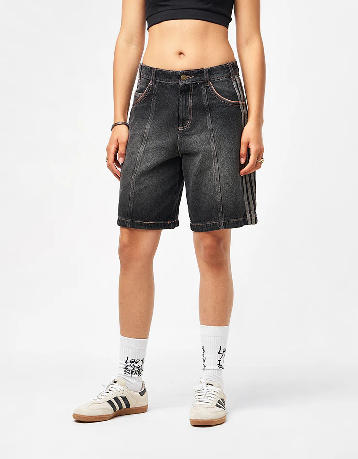 adidas x Tyshawn Denim Shorts - Black - Image 8