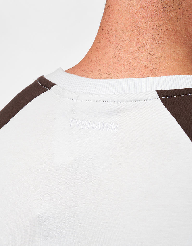 adidas x Tyshawn T-Shirt - Crystal White/Dark Brown - Image 6