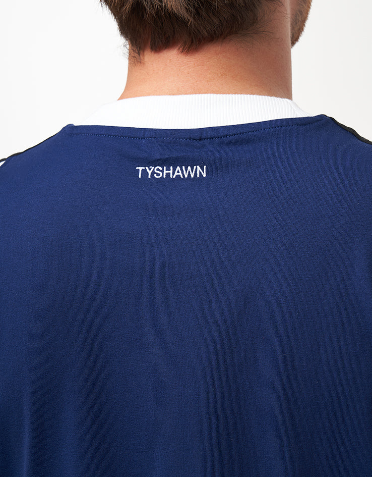 adidas x Tyshawn T-Shirt - Dark Blue/White/Black - Image 4