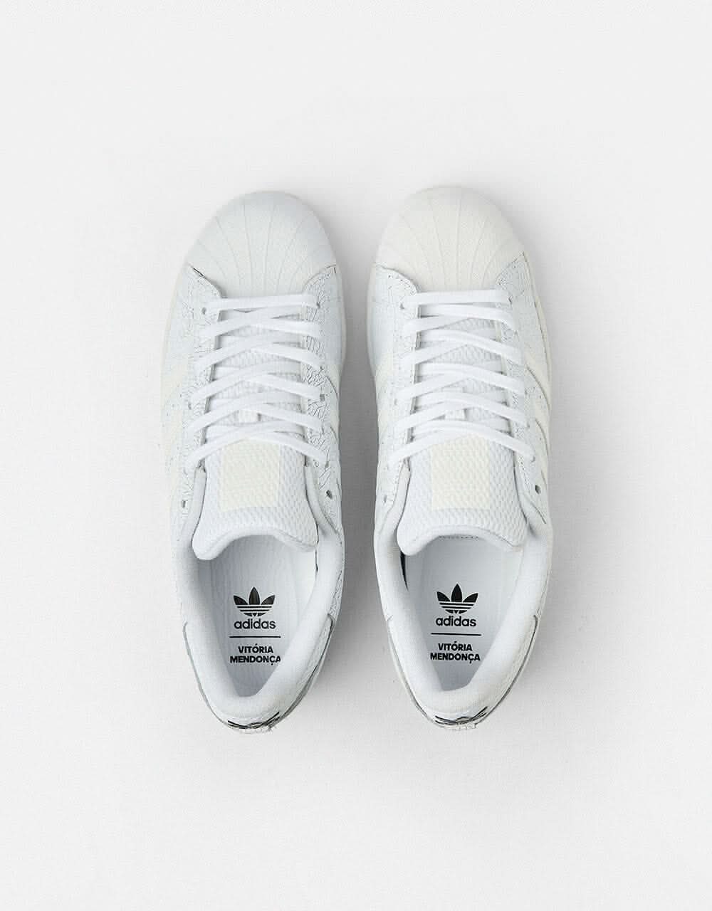 adidas x Vitoria Superstar ADV Skate Shoes - White/Core Black/White - Image 3