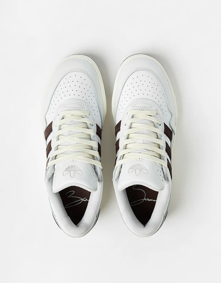 adidas x Zach Saraceno Tyshawn II Skate Shoes - Crystal White/Shadow Brown/Off White - Image 2