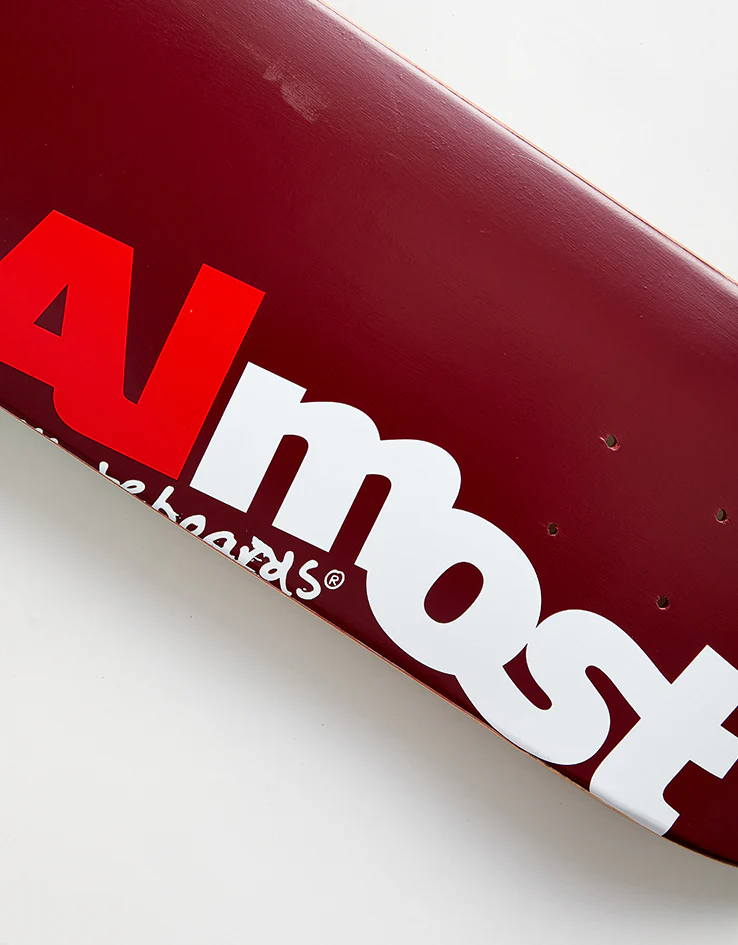 Almost Most Burgundy HYB Skateboard Deck - 8" - Image 3