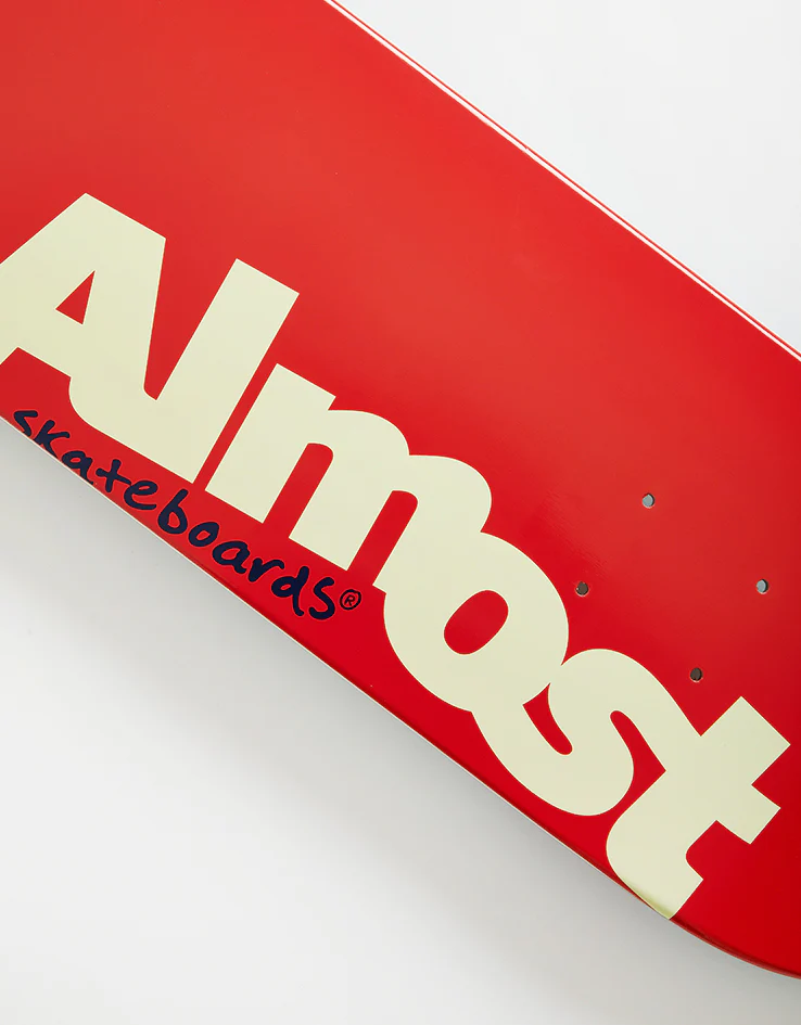 Almost Most Red Skateboard Deck - 8" - Image 2