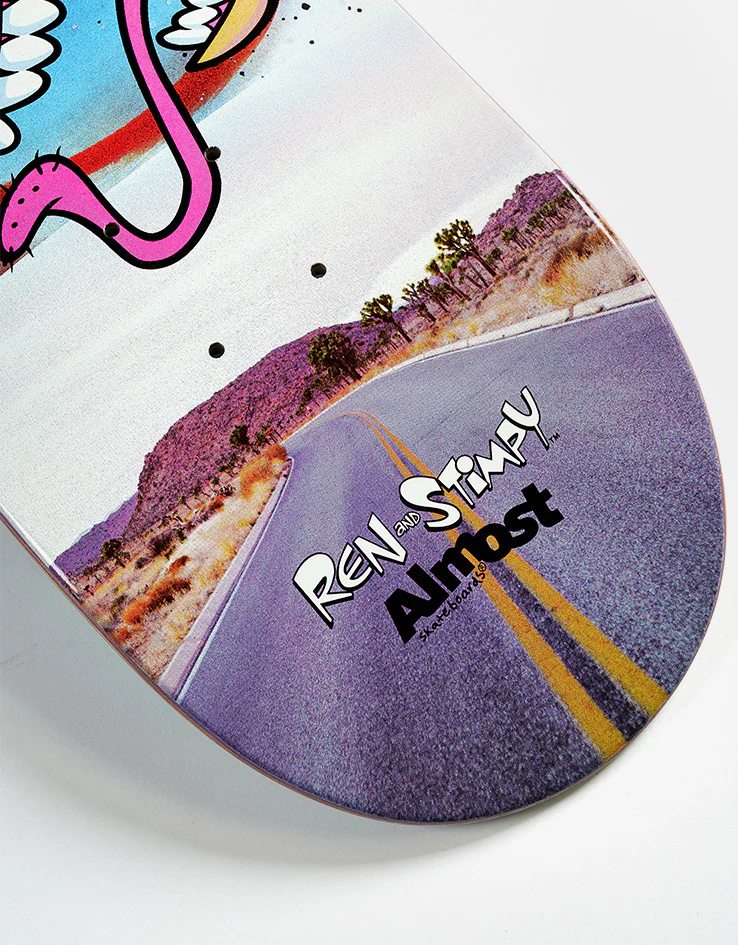 Almost x Ren & Stimpy Yuri Road Trip R7 Skateboard Deck - Image 2