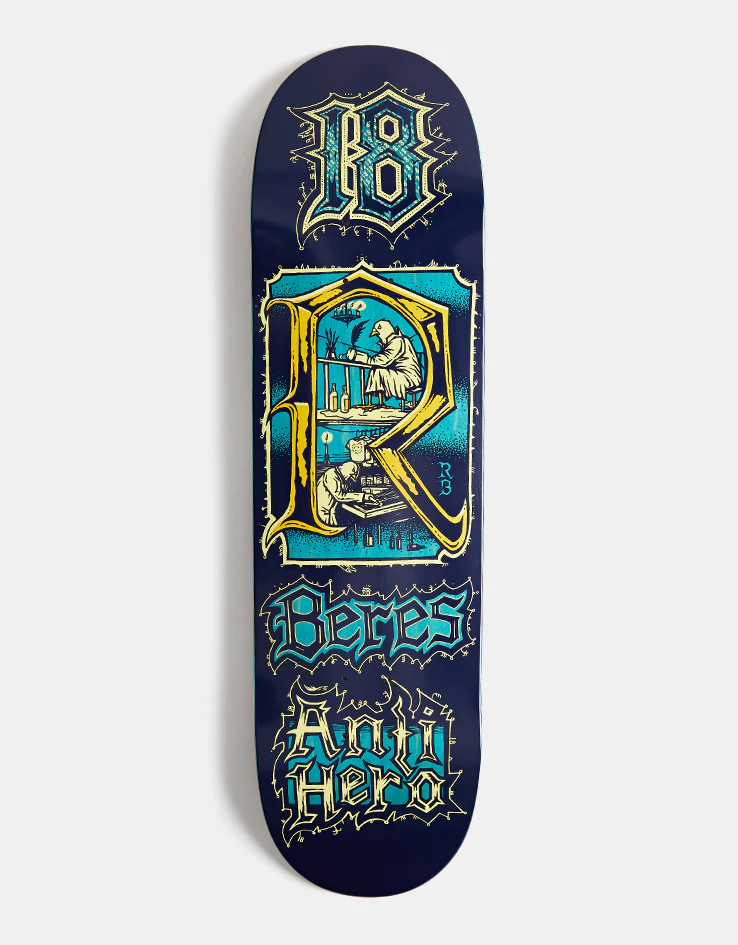 Anti Hero Beres Medieval Skateboard Deck - 8.5"