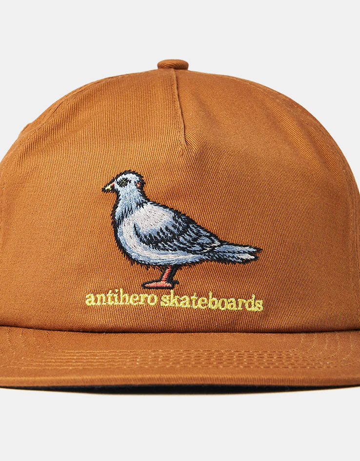 Anti Hero Lil Pigeon Cap - Medium Brown/Yellow - Image 2