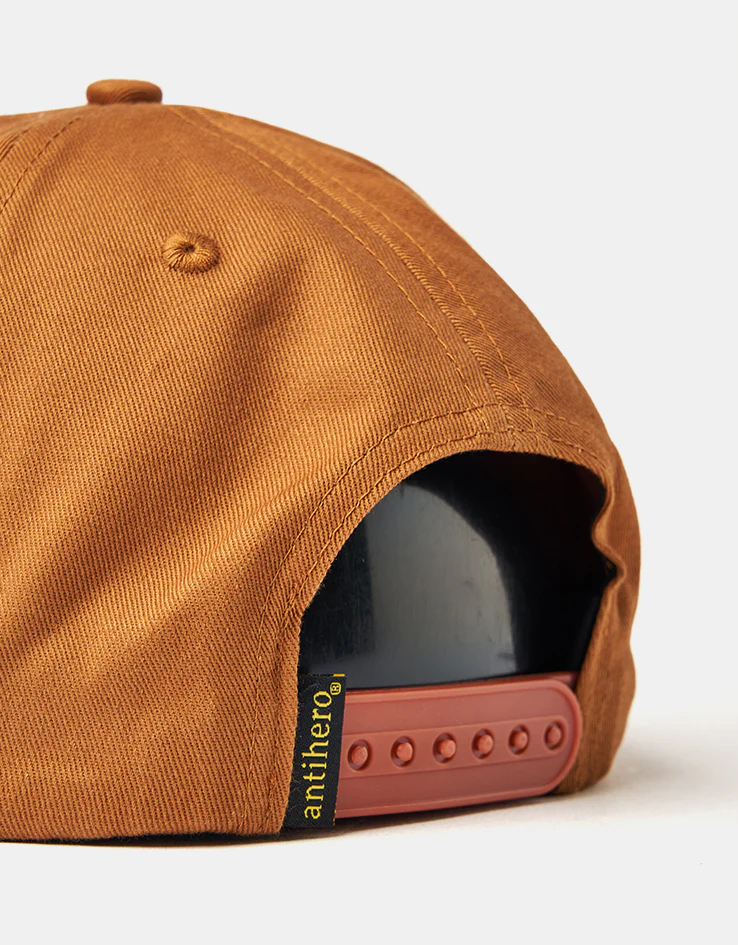 Anti Hero Lil Pigeon Cap - Medium Brown/Yellow - Image 3