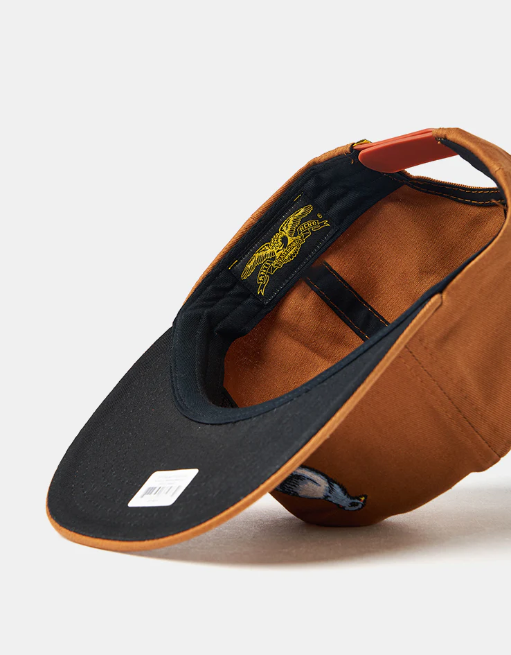 Anti Hero Lil Pigeon Cap - Medium Brown/Yellow - Image 4