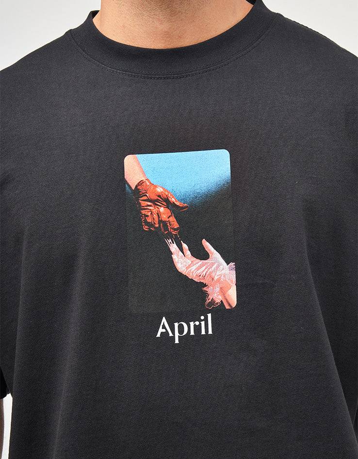 April Material T-Shirt - Black - Image 3