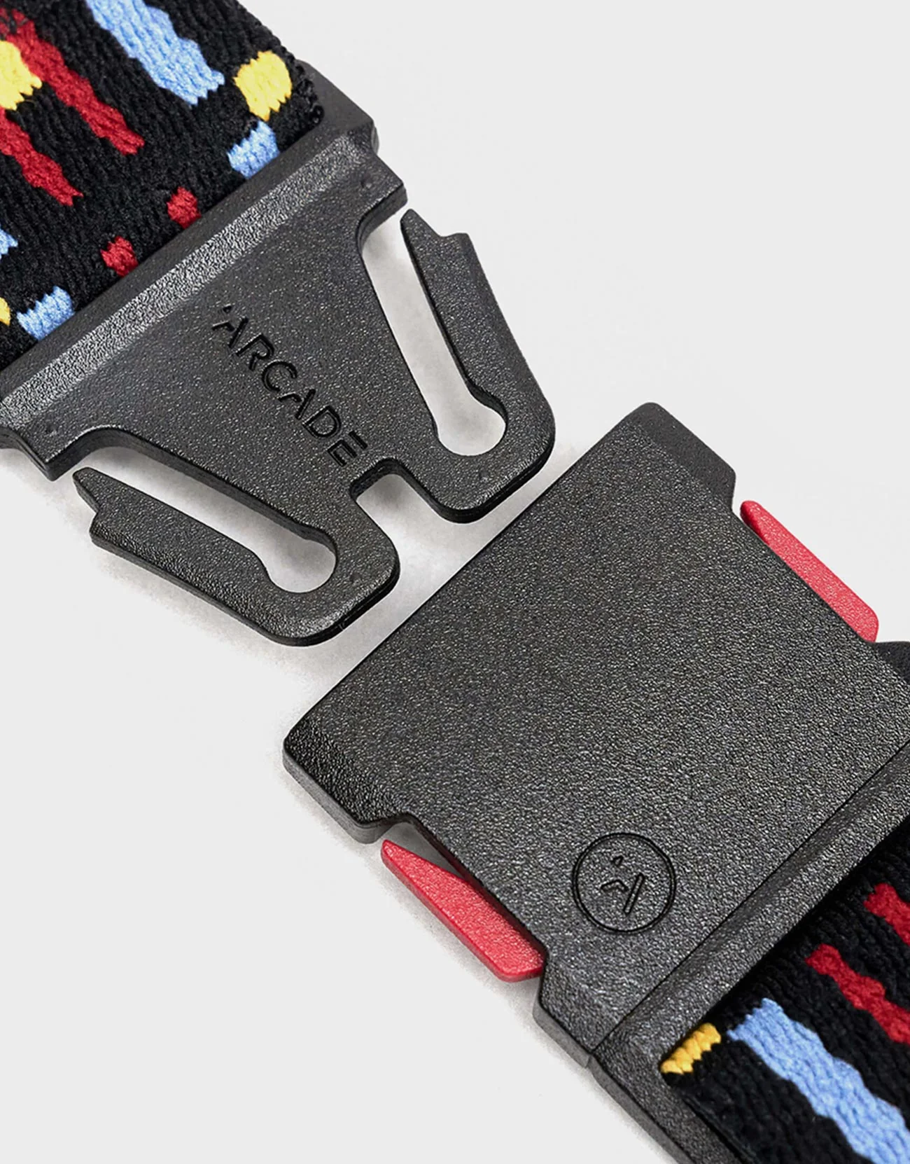 Arcade x Vernan Kee Keyah Slim Artist Series Web Belt - Black/Sky - Image 5