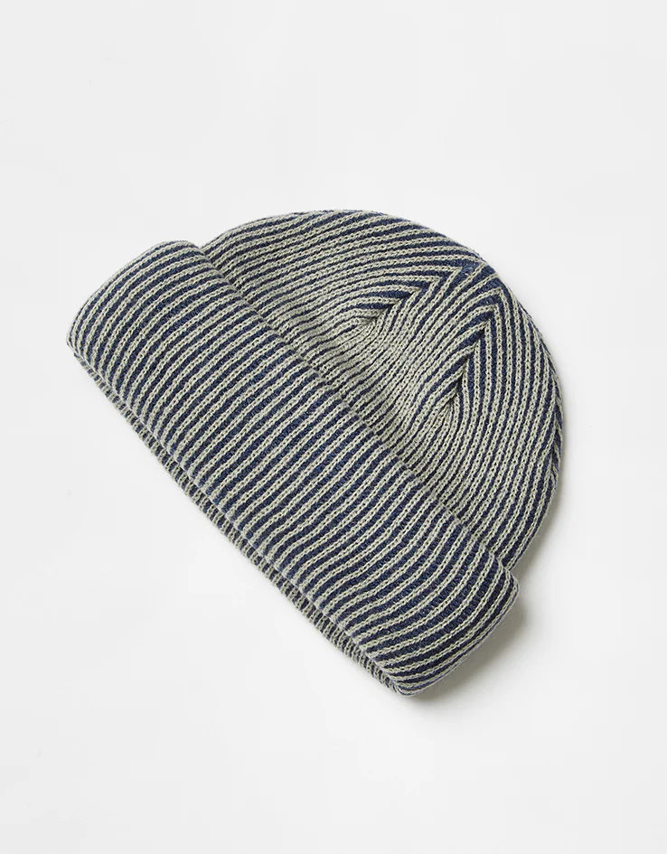 Autumn Cord Double Roll Beanie - Navy - Image 3