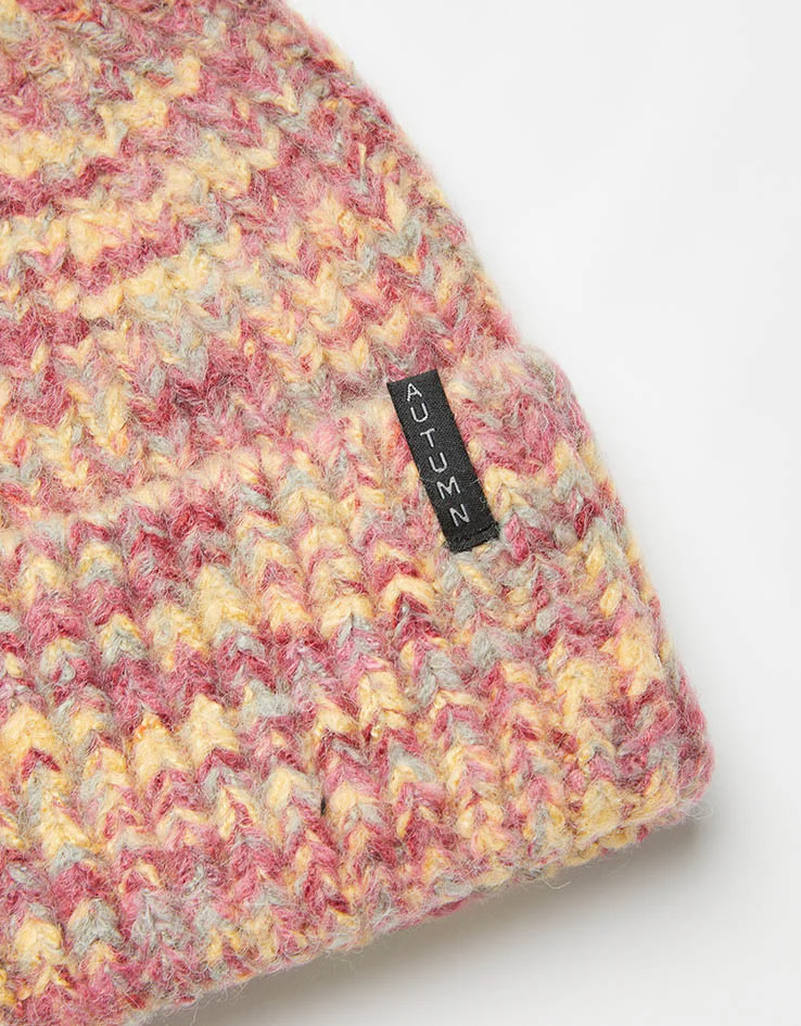 Autumn Marbled Knit Beanie - Red - Image 3