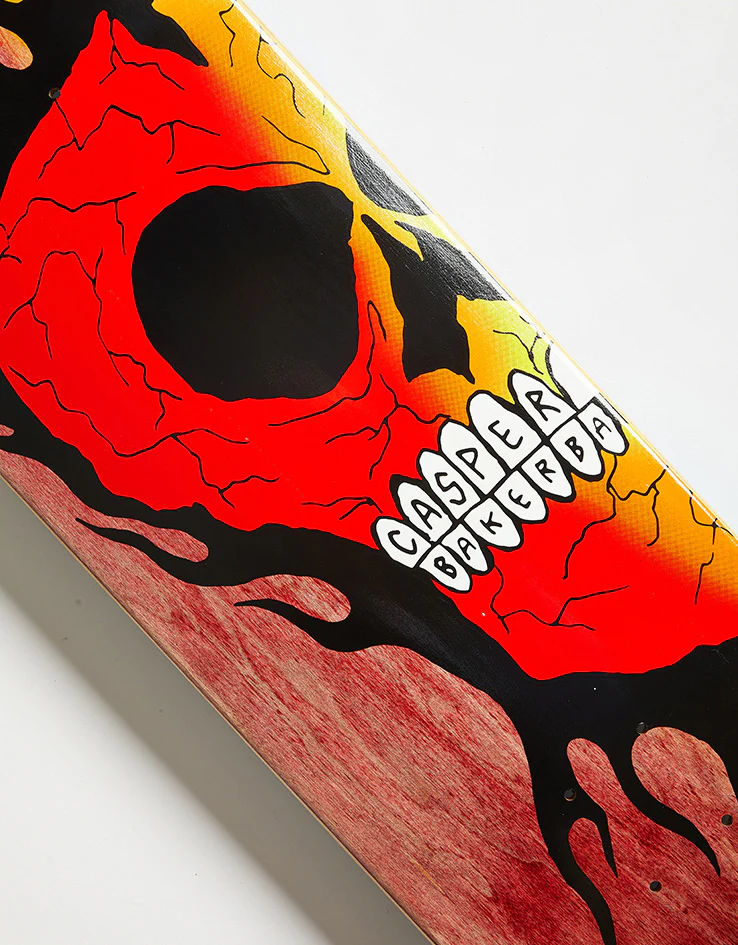 Baker Casper Rasta Skull B2 Skateboard Deck - 8.5" - Image 2