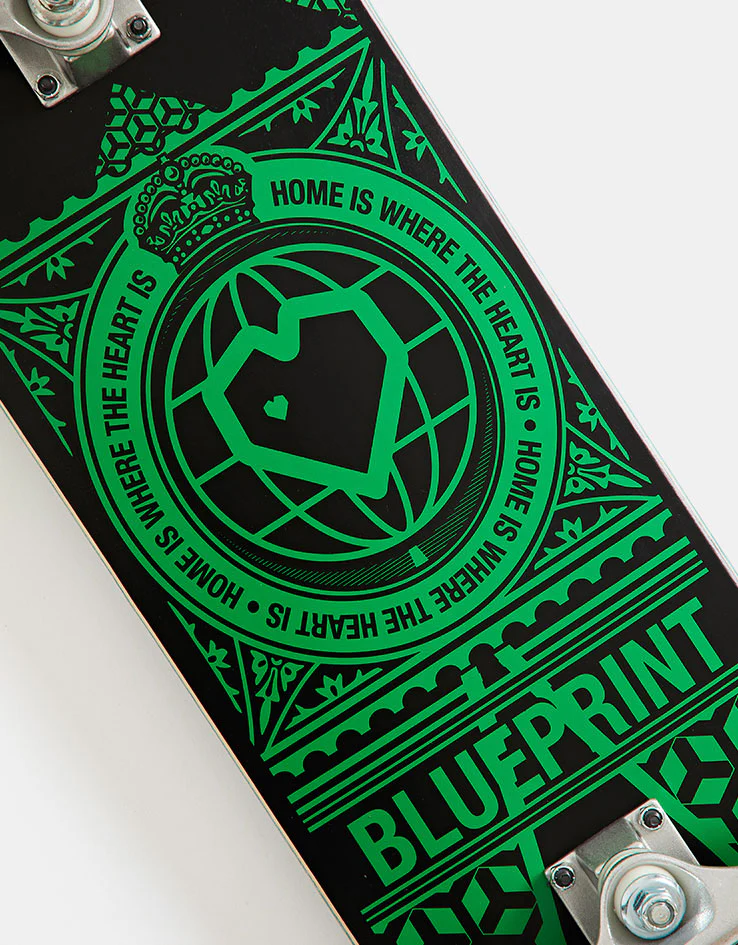 Blueprint Home Heart Black/Green Complete Skateboard - 8" - Image 3
