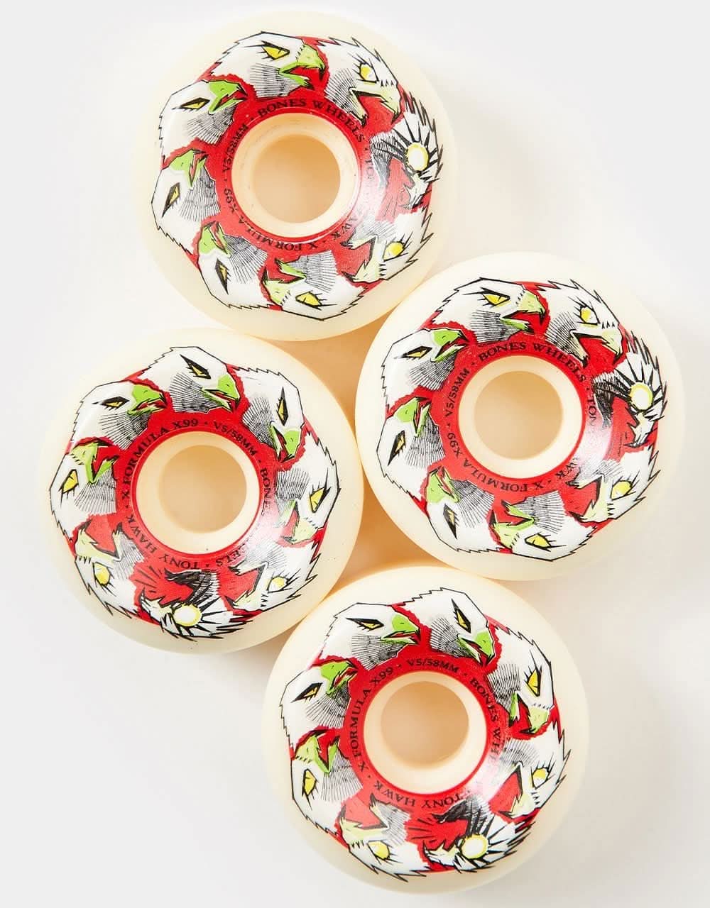 Bones Hawk Animation X-Formula V5 Sidecut 99a Skateboard Wheels - 58mm - Image 2