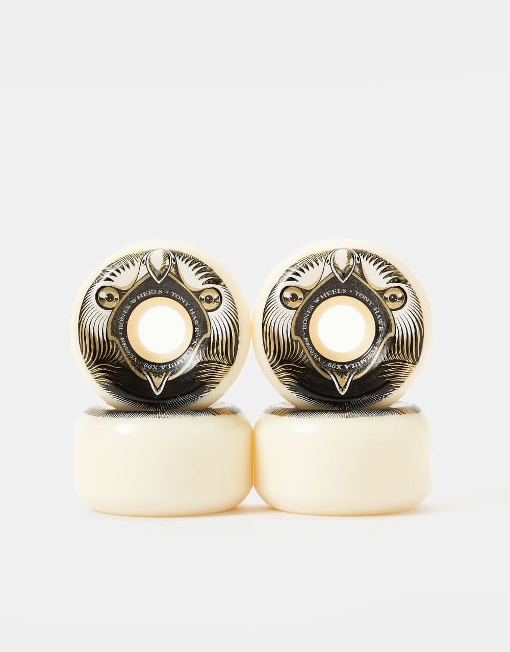 Bones Hawk Beak & Destroy X-Formula V5 Sidecut 99a Skateboard Wheels