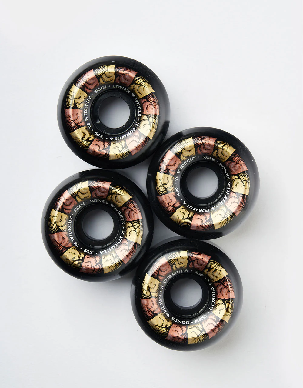 Bones Leaving X-Formula V6 Wide-Cut 99a Skateboard Wheels - Image 2