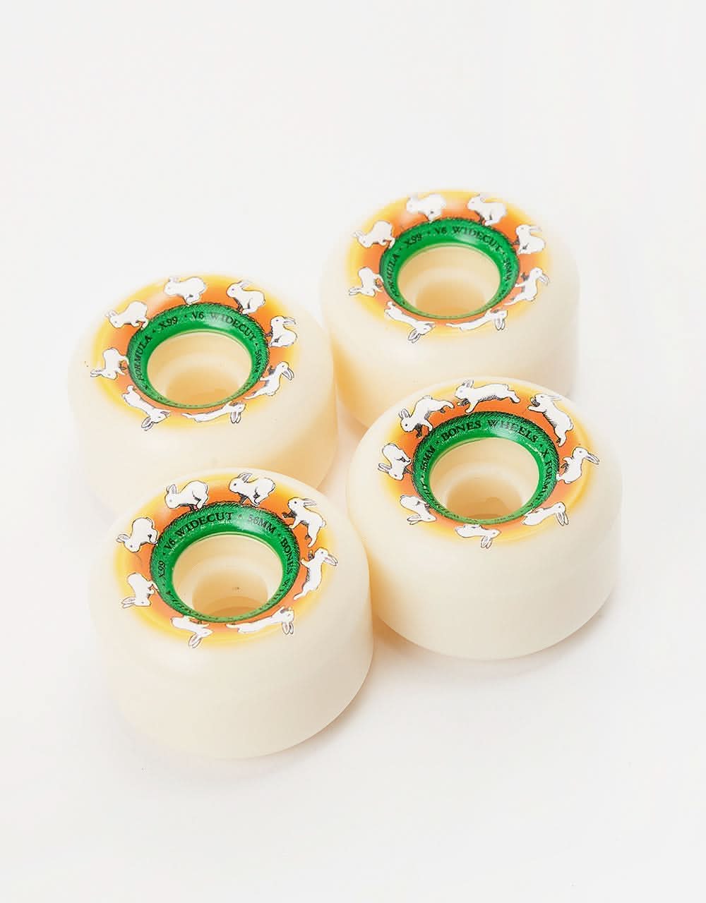 Bones Runny Bunny X-Formula V6 Wide-Cut 99a Skateboard Wheels - Image 2