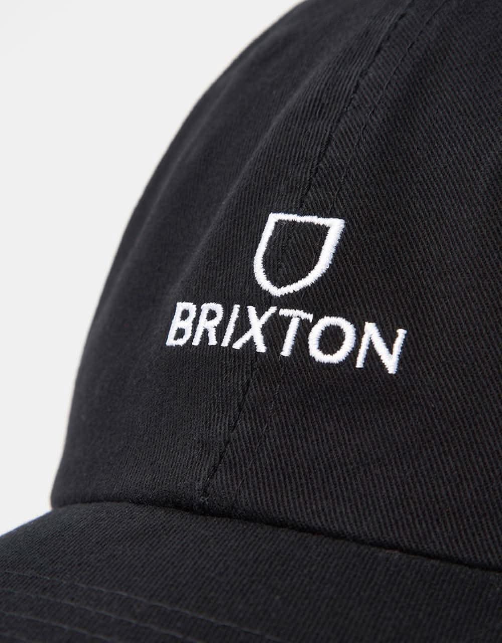 Brixton Alpha NetPlus® Low Profile Cap - Black/White Rinse - Image 2