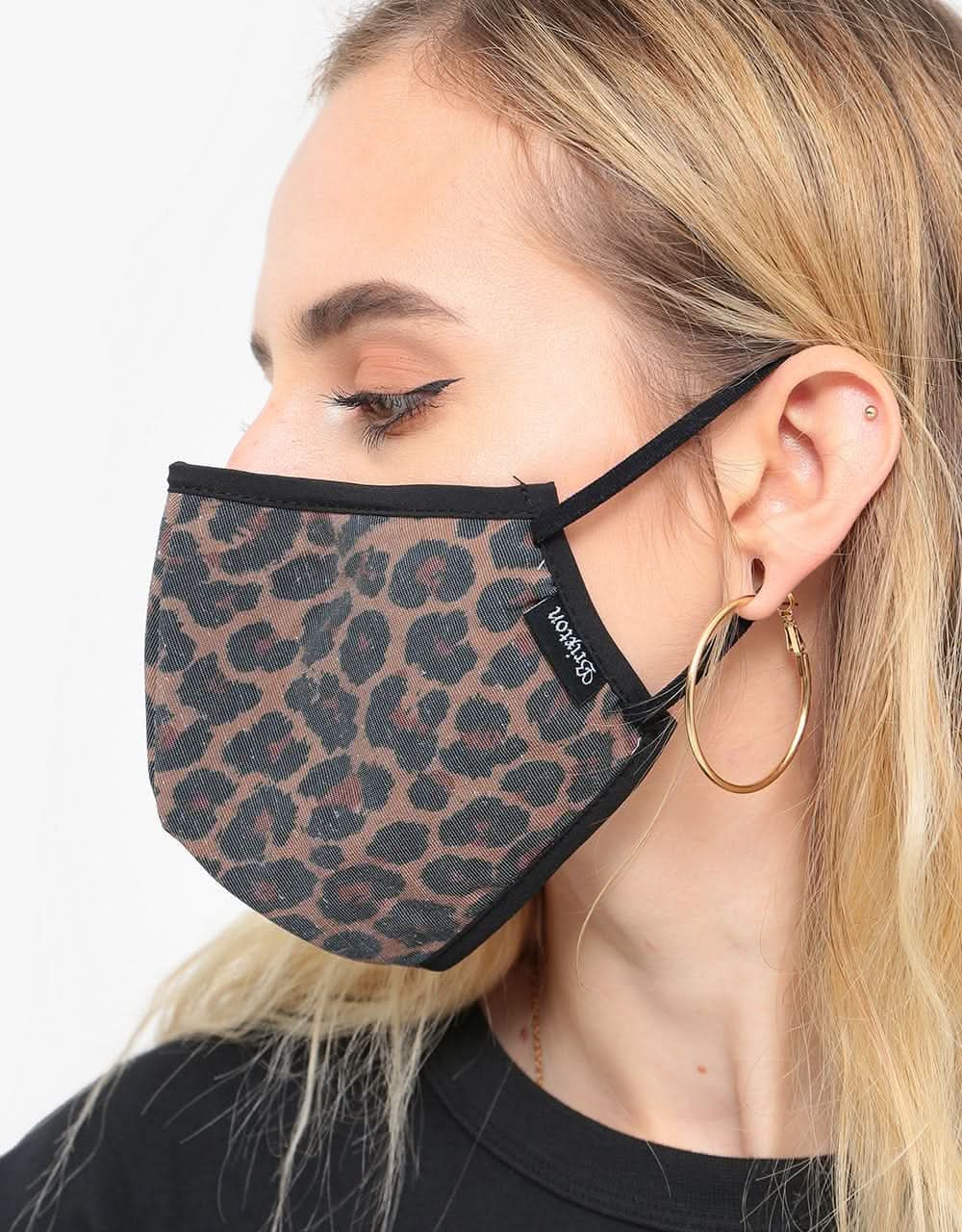 Brixton Antimicrobial Face Mask - Leopard - Image 3