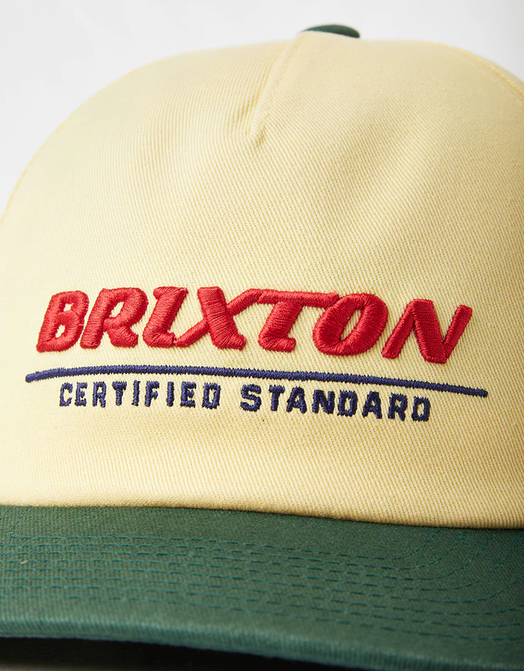 Brixton Certified Strapback Cap - Washed Celestial Yellow/Mediterranean Teal - Image 2