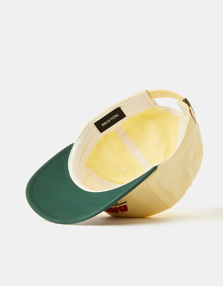 Brixton Certified Strapback Cap - Washed Celestial Yellow/Mediterranean Teal - Image 5