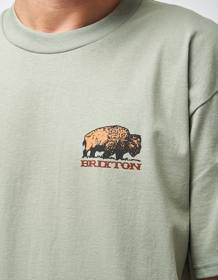 Brixton Coba T-Shirt - Desert Green - Image 4