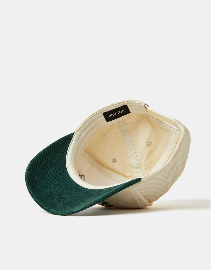 Brixton Corduroy Snapback Cap - Night Sage/Whitecap - Image 5